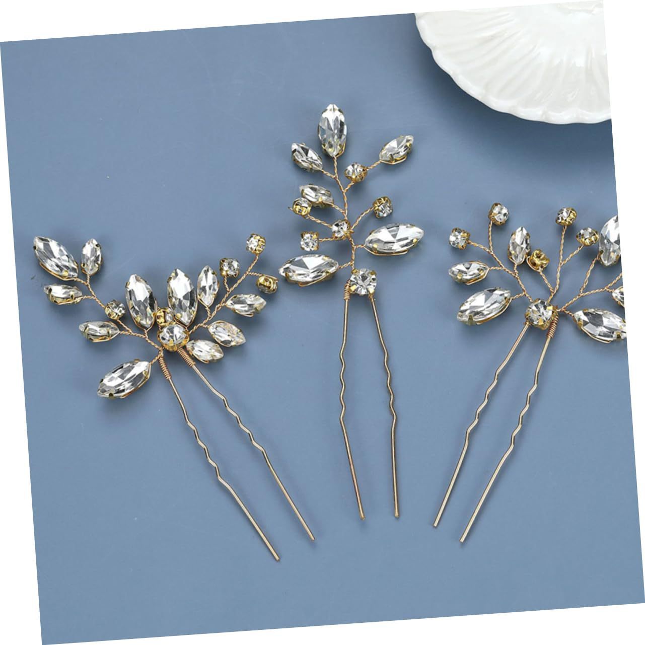 Three-piece Crystal Hairpin Irregular Pin Hair Accessories Suit