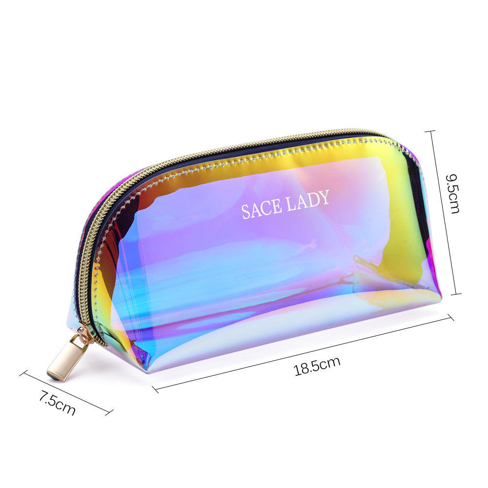 Fashion laser compact portable waterproof makeup bag