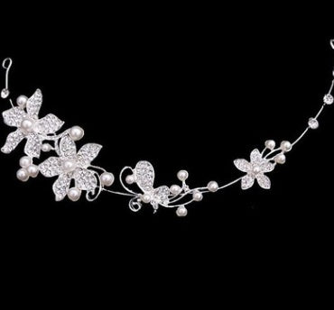 Bridal jewelry wedding Korean bride tiara soft chain wedding hair accessories wedding dress