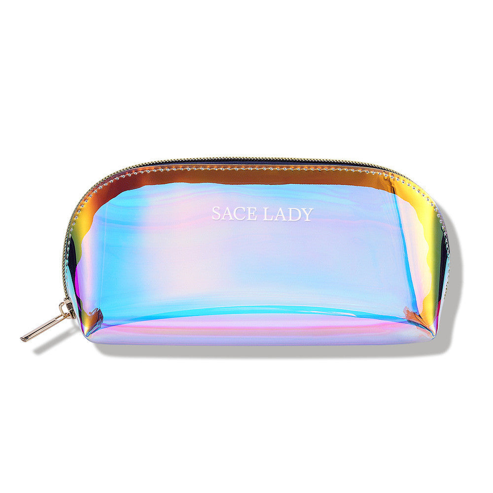 Fashion laser compact portable waterproof makeup bag