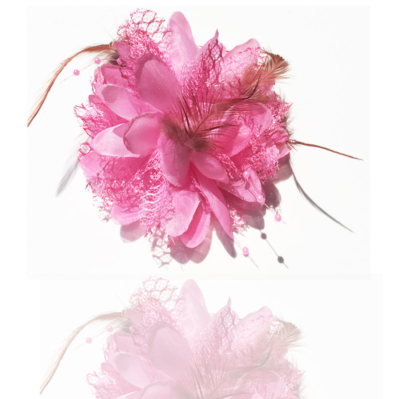 Feather Hair Accessories Children's Performance Red Yarn