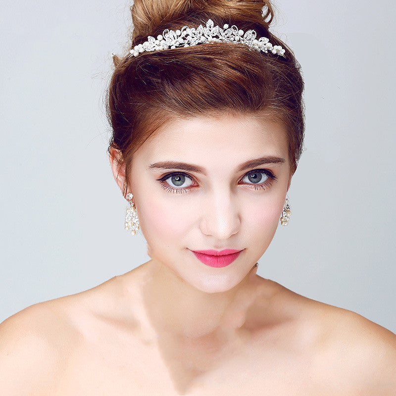 Pearl Bridal Tiara Trio Design