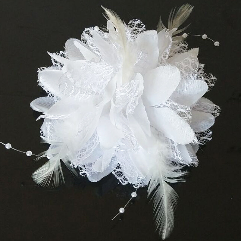 Feather Hair Accessories Children's Performance Red Yarn