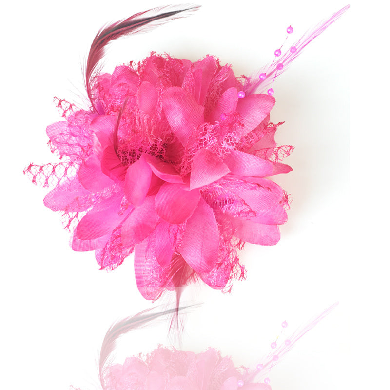 Feather Hair Accessories Children's Performance Red Yarn