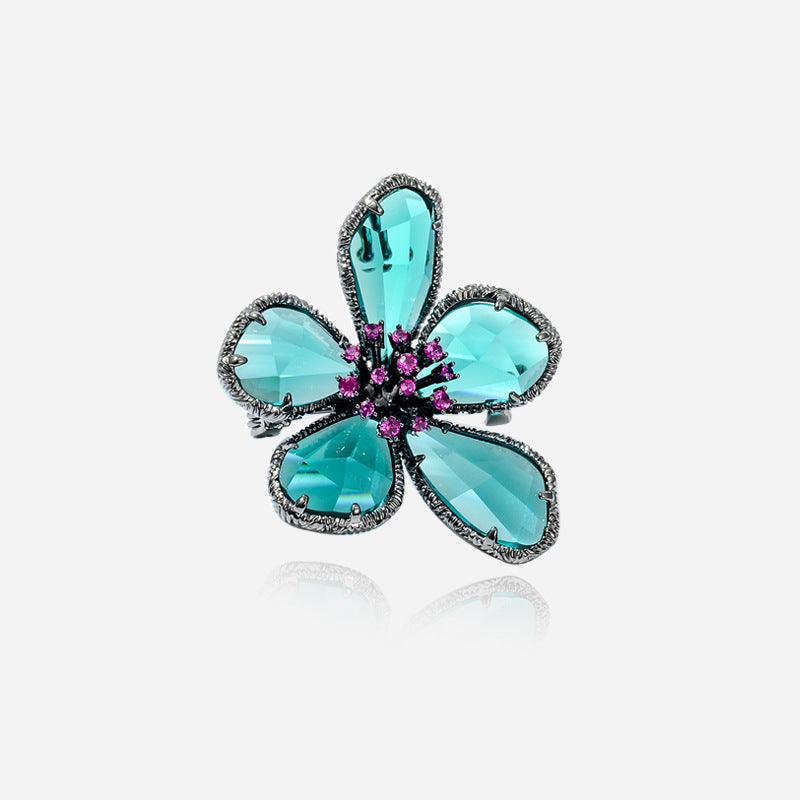 Retro Corsage Fashion Trendy Crystal Flowers