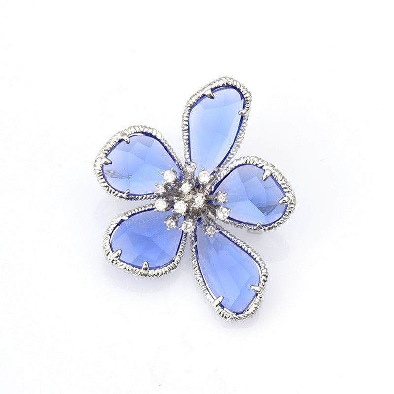 Retro Corsage Fashion Trendy Crystal Flowers