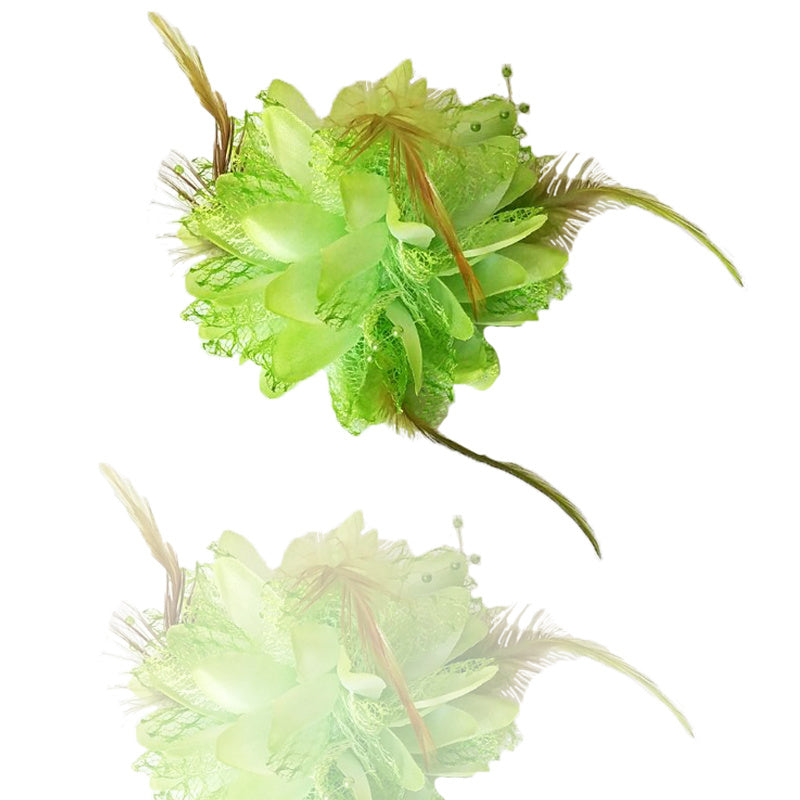 Feather Hair Accessories Children's Performance Red Yarn