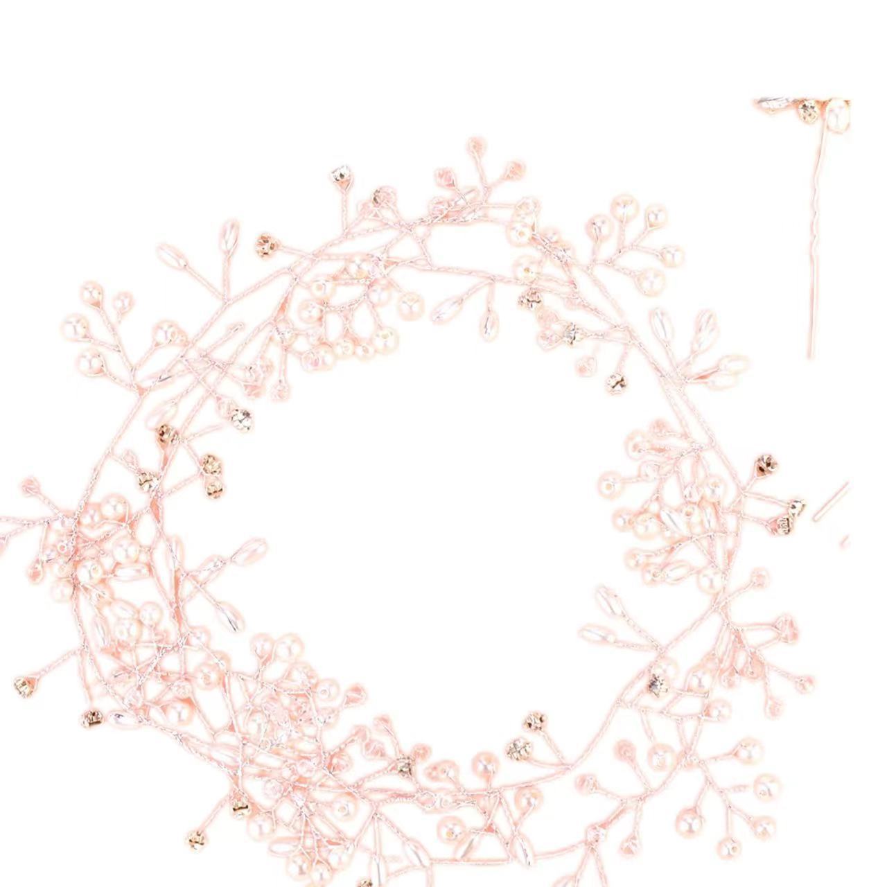 Pearl Crystal 1 M Hair Band 3 Hair Clasp Combination Suit