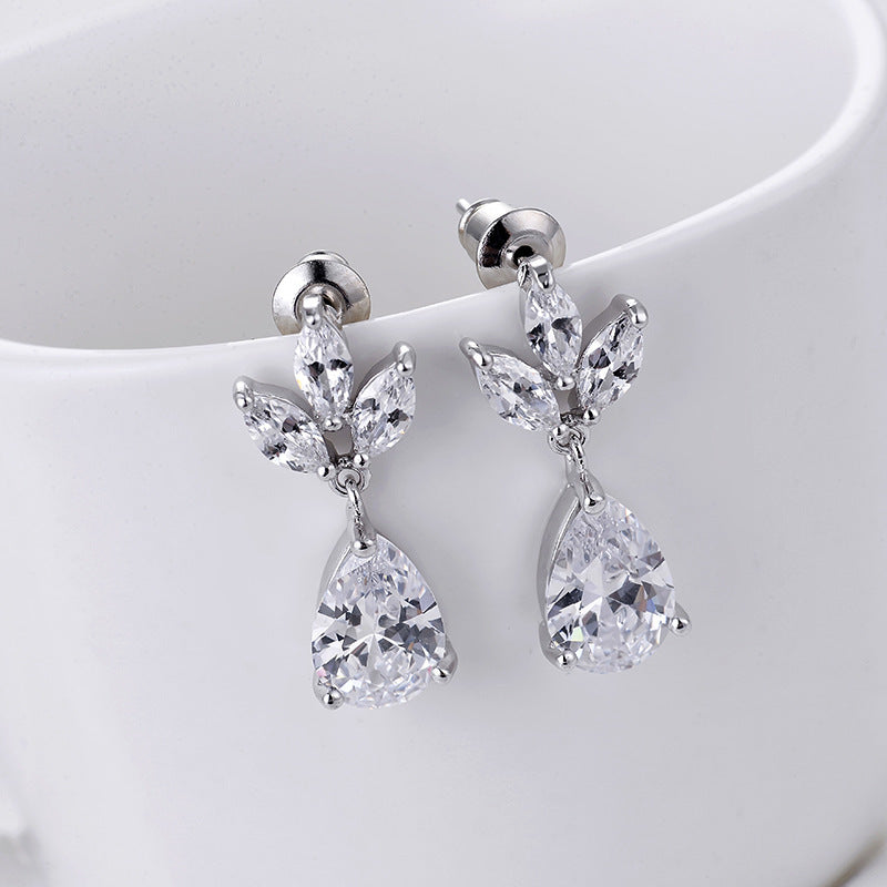 AAA Zircon Bridal Wedding Earrings