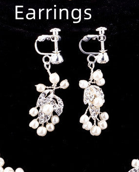 Pearl Bridal Tiara Trio Design