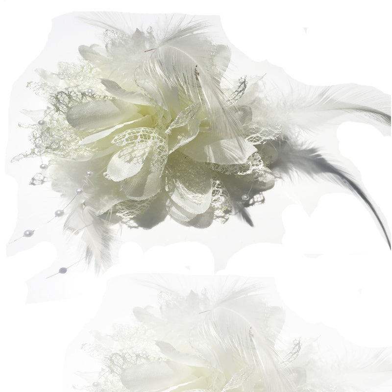 Feather Hair Accessories Children's Performance Red Yarn