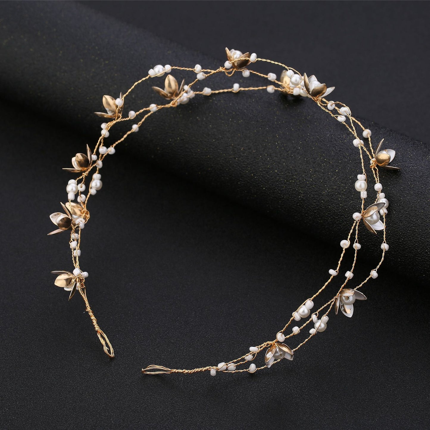 Handmade Flower Beaded Bridal Headband Tiara